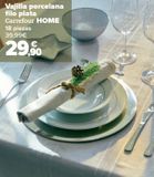 Oferta de Vajilla porcelana filo plata Carrefour HOME  por 29,9€ en Carrefour