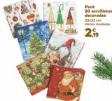 Oferta de Pack 20 servilletas decoradas  por 2,19€ en Carrefour
