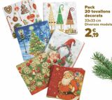 Oferta de Pack 20 servilletas decoradas  por 2,19€ en Carrefour
