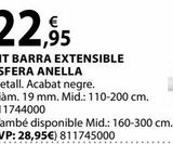 Oferta de Barra para cortinas por 28,95€ en Fes Més