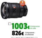 Oferta de Sony FE 16-35mm f/2.8 GM Lens por 826€ en CeX