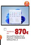 Oferta de Microsoft Surface Pro 8 Platinum128GB (i5) 8GB Without Pen, A por 870€ en CeX
