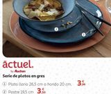Oferta de Postre serie de platos en gres actuel por 3,5€ en Alcampo