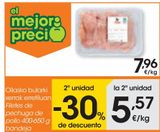 Oferta de  Filetes de pechuga de pollo 400-650g bandeja al peso por 7,96€ en Eroski