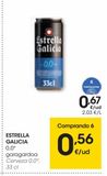 Oferta de ESTRELLA GALICIA Cerveza 0,0º 33 cl por 0,67€ en Eroski