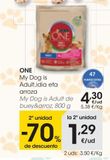 Oferta de ONE My Dog is Adult de buey&arroz 800 g por 4,3€ en Eroski