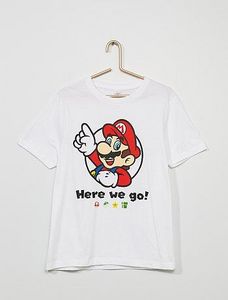 Oferta de Camiseta 'Mario' de algodón puro por 7€ en Kiabi
