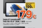 Oferta de SASUNG Galaxy Tab AL  TABLET SAMSUN 14944 194  199€  179€  TABLET SAMSUNG TAB AB 10.5" 3GB/32G 1051920 X 1200. RAM 3GB. MEM 32GB CAMARAS 8 MPXY 5 MPX  por 179€ en Expert