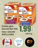 Oferta de Comida gatos Gourmet Mon Petit buey o pescado 6x50 g unidad  GOURMET XX  GOURMET  1,99€  6,63 € kg  NITING  en Froiz