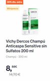 Oferta de Champú anticaspa Vichy por 14,7€ en Atida MiFarma