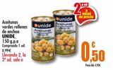 Oferta de Aceitunas verdes rellenas de anchoa UNIDE por 0,99€ en Unide Supermercados