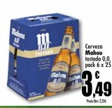 Oferta de Cerveza Mahou tostada 0,0  por 3,49€ en Unide Supermercados