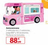 Oferta de Autocaravana Barbie por 88,99€ en Alcampo