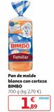Oferta de Pan de molde Bimbo por 1,89€ en Alcampo