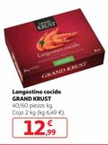 Oferta de Langostinos cocidos Grand Krust por 12,99€ en Alcampo