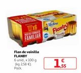 Oferta de Flan de vainilla Flanby por 1,55€ en Alcampo