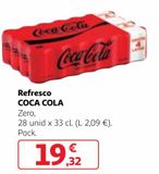 Oferta de Refresco de cola Coca-Cola por 19,32€ en Alcampo