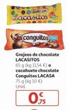 Oferta de Grajeas de chocolate Lacasitos o cacahuete chocolate Conguitos Lacasa por 0,75€ en Alcampo