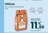 Oferta de Ultima Perro Medium/Maxi light  3 kg  ultima  Antes: 14,99 € Precio kg: 4,99 €  11,99  Precio kg: 3,99 €  en Clarel