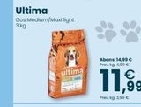 Oferta de Ultima Gos Medium/Maxi light 3 kg  ultima  Abans: 14,99 € Preu kg: 4,99 €  en Clarel
