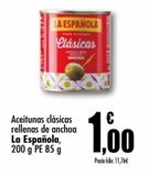 Oferta de Aceitunas clásicas rellenas de anchoa La Española por 1€ en Unide Market