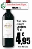 Oferta de Vino tinto crianza Laudum  por 4,95€ en Unide Market