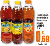 Oferta de Té ice limón melocotón o limón cero azúcar UNIDE  por 0,69€ en Unide Market