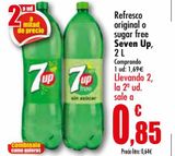 Oferta de Refresco original o sugar free Seven Up  por 1,69€ en Unide Market