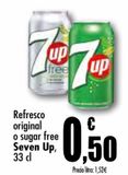 Oferta de Refresco original o sugar free Seven Up por 0,5€ en Unide Market