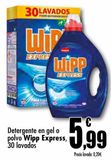 Oferta de Detergente en gel o polvo Wipp Express  por 5,99€ en Unide Market
