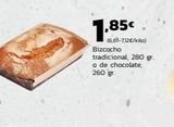 Oferta de 1.8  1,85€  (6,61-7,12€/kilo)  Bizcocho tradicional, 280 gr.  o de chocolate, 260 gr.  en Supermercados Lupa