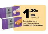 Oferta de Turrón blando o duro de cacahuete CASTILLO DE JIJONA por 1,2€ en Supeco