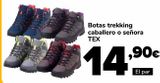 Oferta de Botas trekking caballero o señora TEX por 14,9€ en Supeco