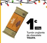 Oferta de Turrón  crujiente de chocolate TRAPA por 1€ en Supeco