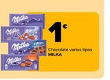 Oferta de Chocolate varios tipos MILKA por 1€ en Supeco