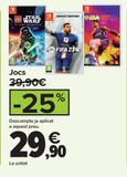 Oferta de Juegos Nintendo por 29,9€ en Carrefour