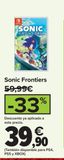 Oferta de Sonic Frontiers Nintendo por 39,9€ en Carrefour