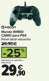 Oferta de Mando WIRED CAMO para PS4 por 29,9€ en Carrefour