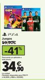 Oferta de Juegos PlayStation por 34,9€ en Carrefour