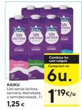 Oferta de Leche sin lactosa Kaiku por 1,25€ en Caprabo