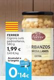 Oferta de Garbanzos cocidos Ferrer por 1,99€ en Caprabo