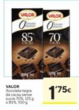 Oferta de Chocolate negro Valor por 1,75€ en Caprabo