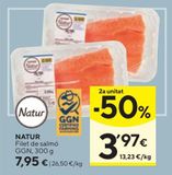 Oferta de Filetes de salmón eroski natur por 7,95€ en Caprabo