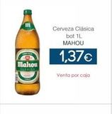 Oferta de Mahou  Cerveza Clásica  bot 1L MAHOU  1,37€  Venta por caja   en SPAR Lanzarote