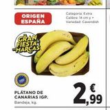 Oferta de Plátanos de Canarias Fiesta en Hipercor