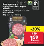 Oferta de Hamburguesas ecológicas por 1,99€ en Lidl