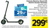 Oferta de Patinete Eléctrico Xiaomi Mi Electric Scooter Essential  por 299€ en Carrefour