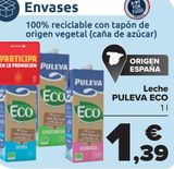 Oferta de Leche PULEVA ECO por 1,39€ en Carrefour
