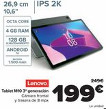 Oferta de LENOVO Tablet M10 3º generación  por 199€ en Carrefour