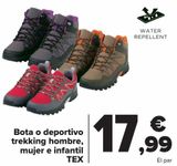 Oferta de Bota o deportivo trekking hombre, mujer e infantil TEX  por 17,99€ en Carrefour